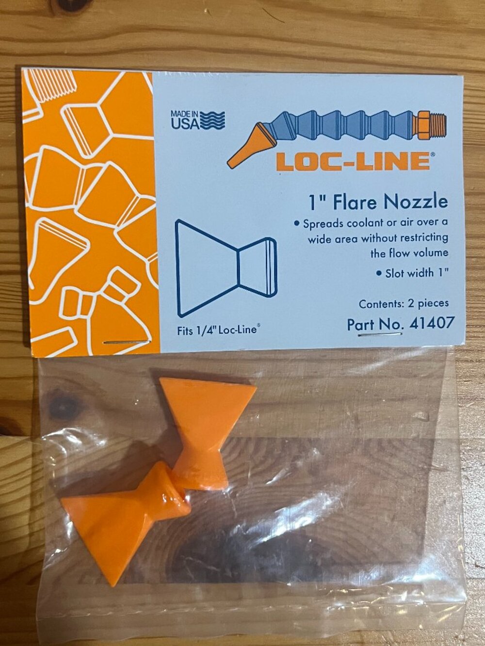 LOC LINE #41407 1" FLARE NOZZLE  2PC PACK Brand New $10